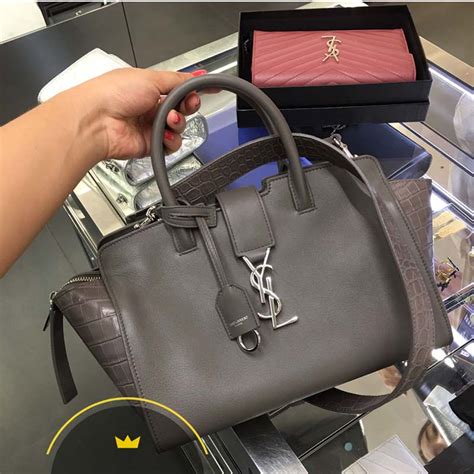 grey and gold ysl bag|ysl grey small handbag.